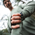 Mens Green Running Long Sleeve Top