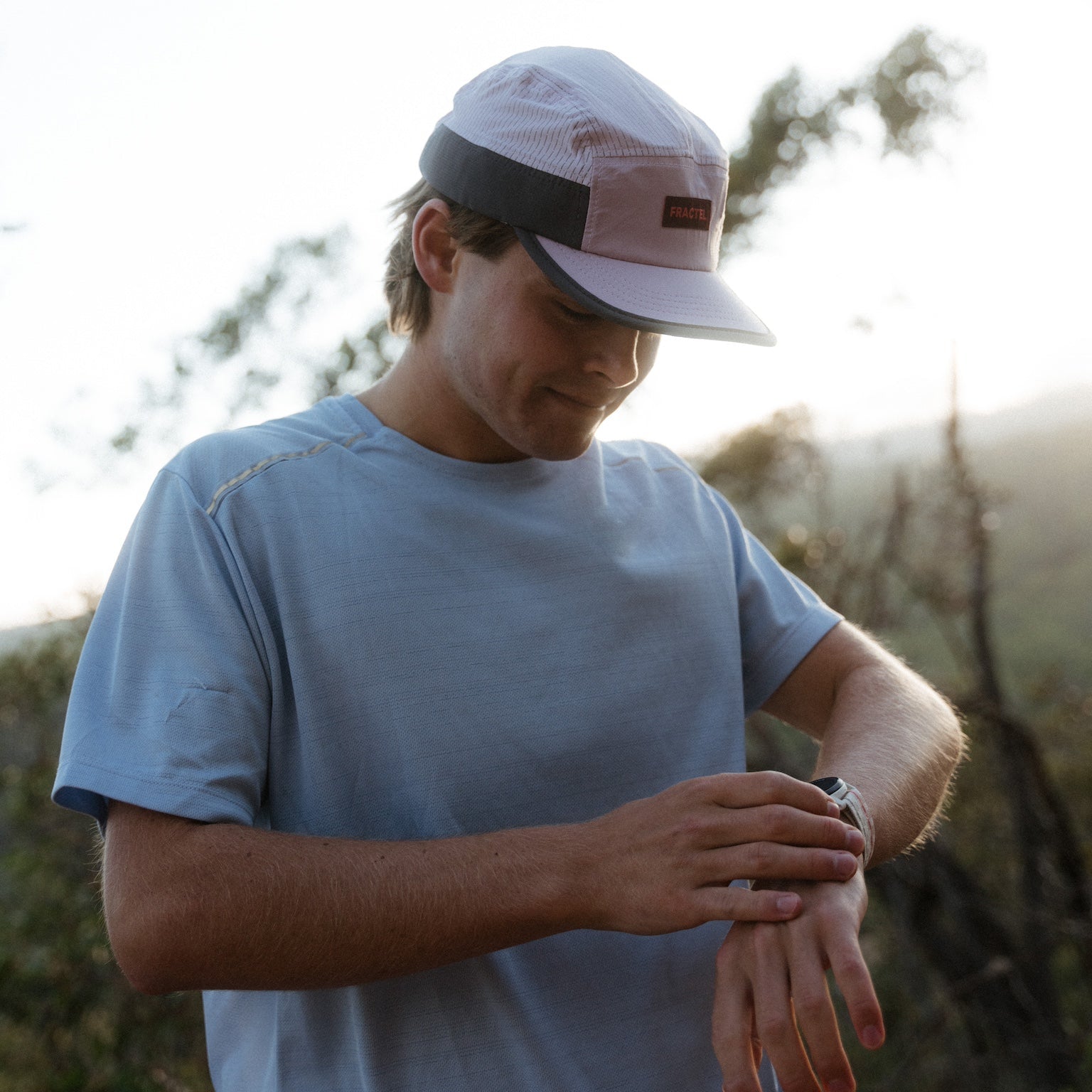 Purple Running Cap M-Series on Model