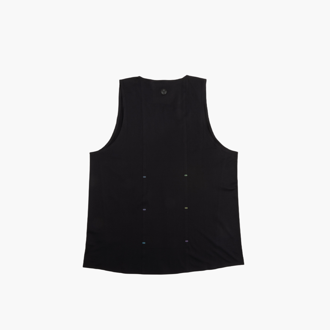 BLACK Womens Velocity Running Singlet Front 2
