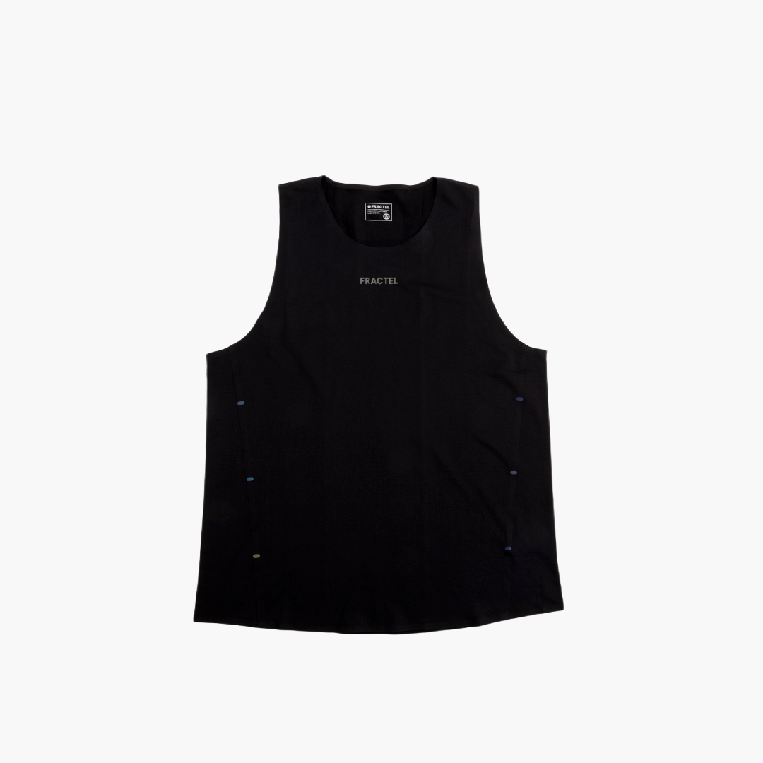 BLACK Womens Velocity Running Singlet Front