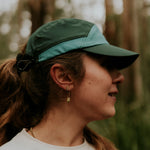 E-Series Green Running Cap High Ponytail