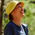 Womens Blue Performance Running Top On Model 