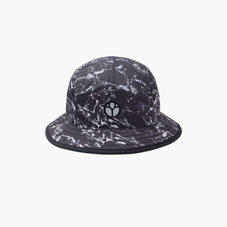 B-BLACK MARBLE Bucket Hat, front view