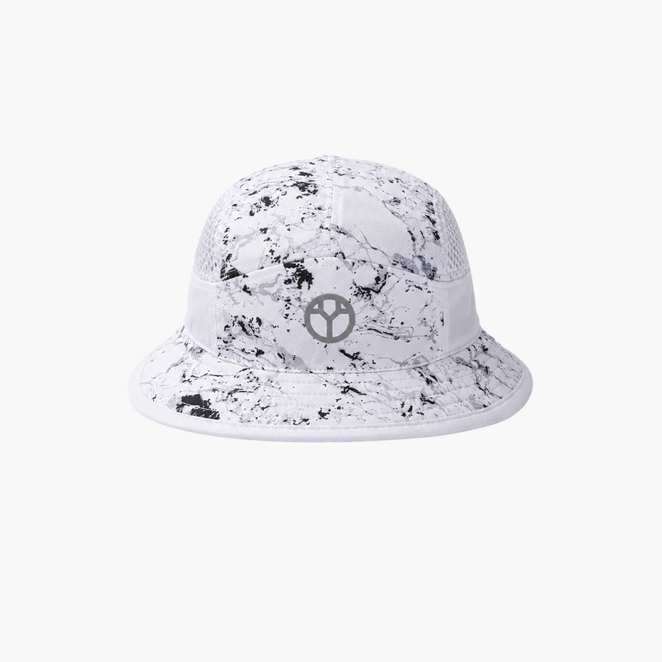 B-WHITE MARBLE Bucket Hat, front view
