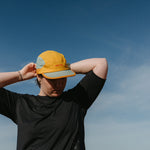 Yellow Running Cap F-Series on Model