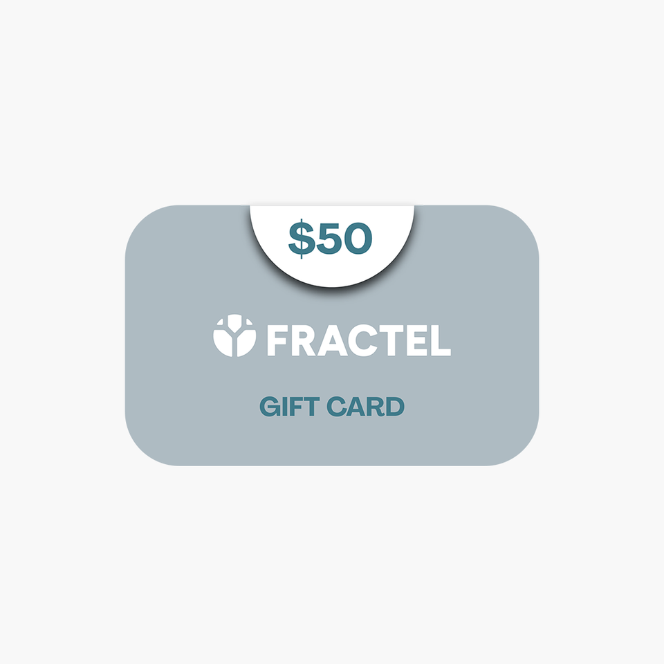 FRACTEL Gift Card design, $50 denomination