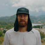 Runner wearing the Fractel L-JET Legionnaire Running Cap