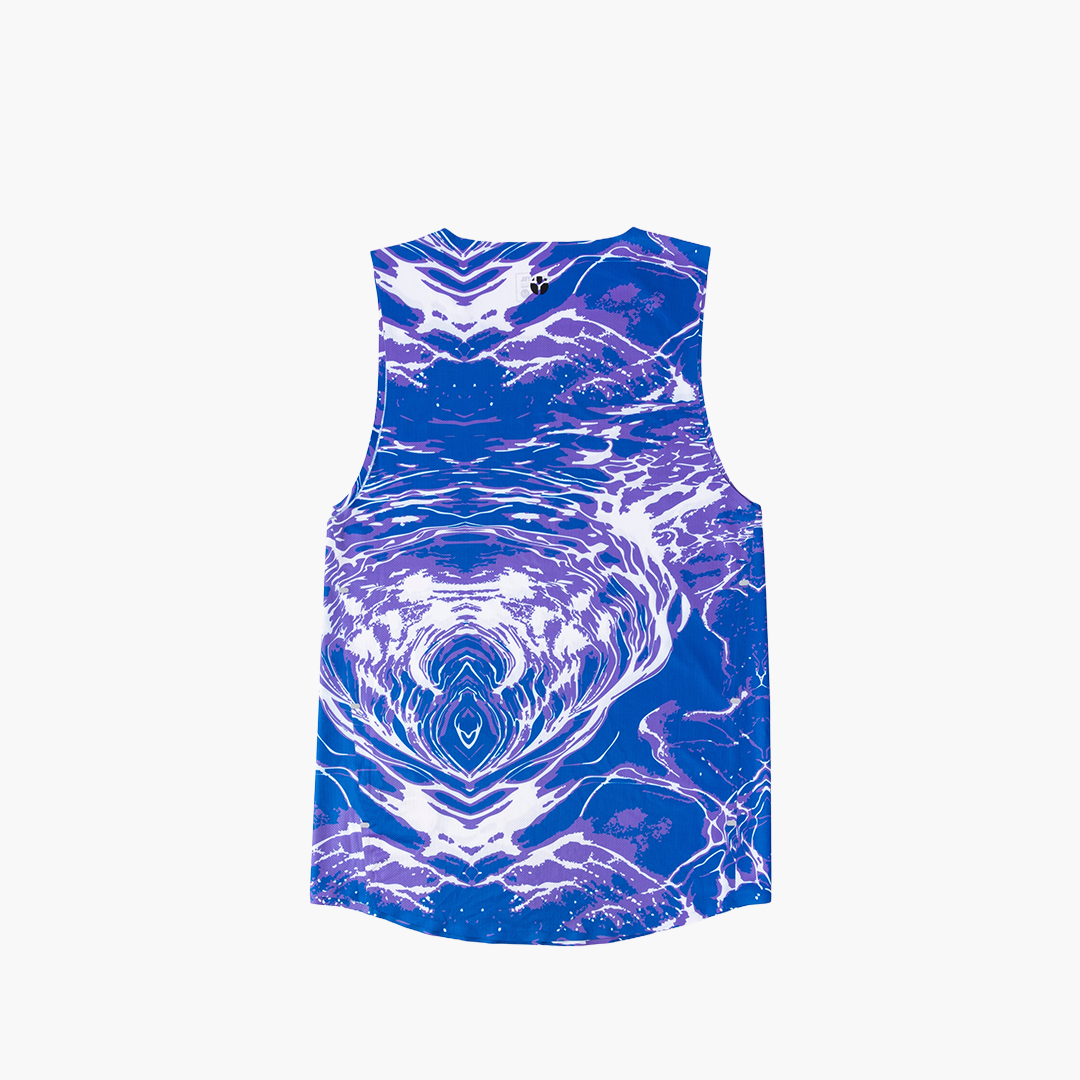 Men's V-COBALT RIPPLE Performance Singlet