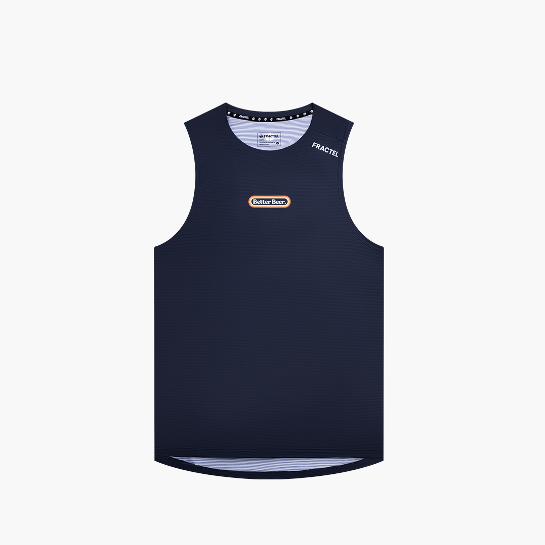 Men's S-BETTER BEER - NAVY - Performance Singlet