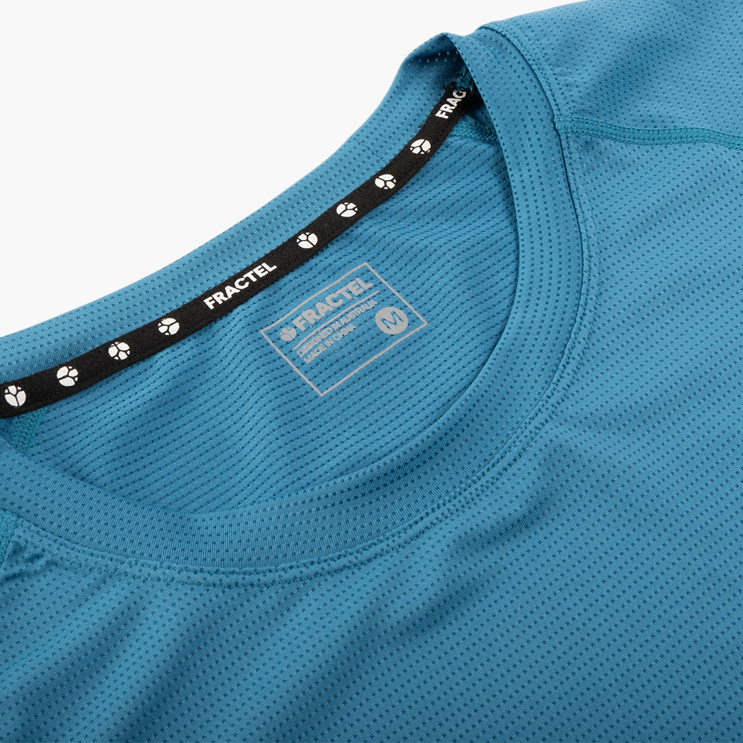 TEAL Mens Velocity Running Tee Zoom Neck