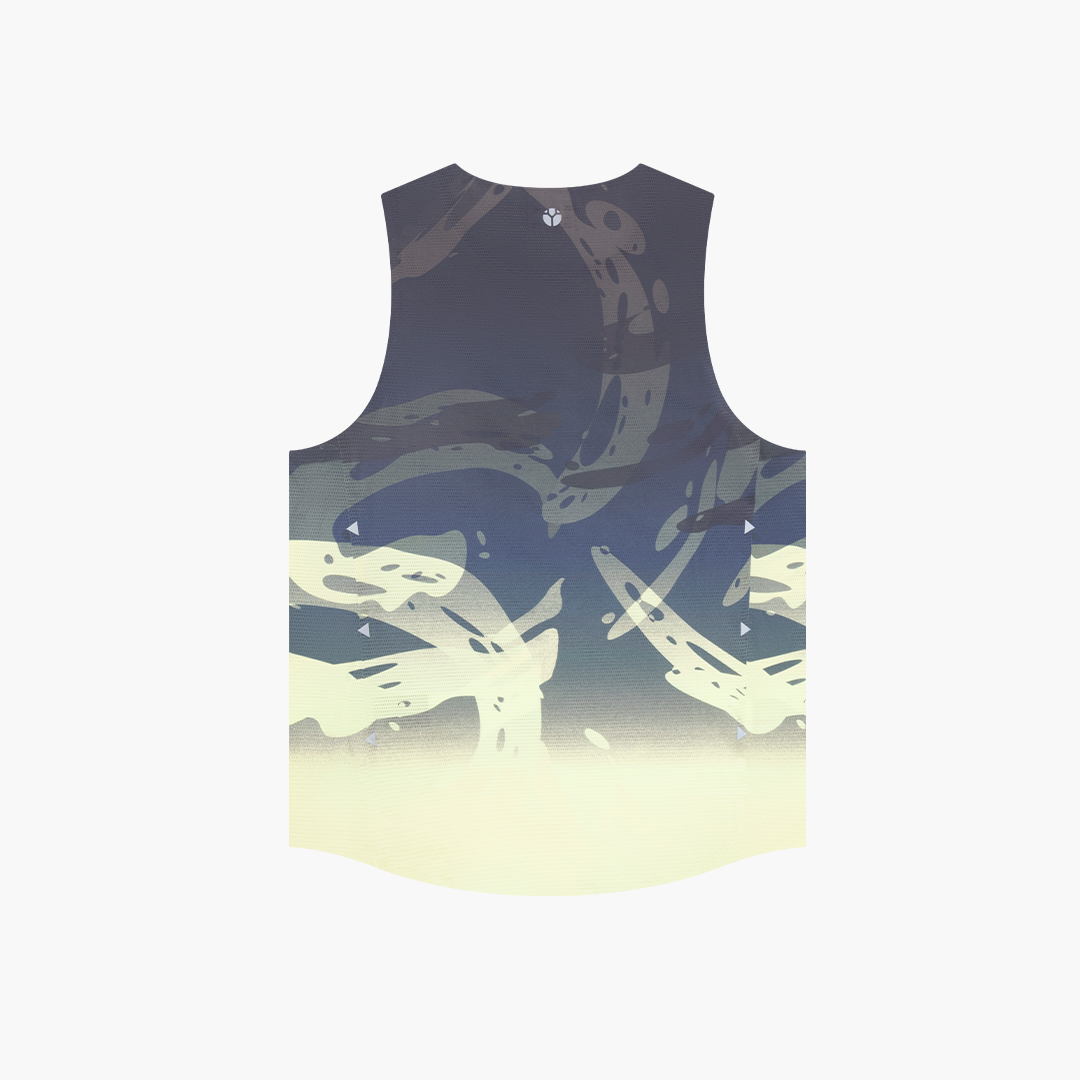Fractel Men's S-Unfurl Running Singlet, back view
