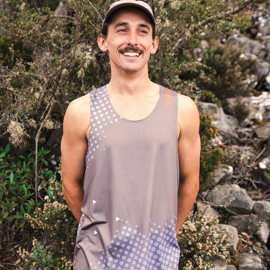 Men's V-BUTTERFLY MAUVE Race Singlet