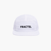 White cap with 'FRACTEL' logo on a white background