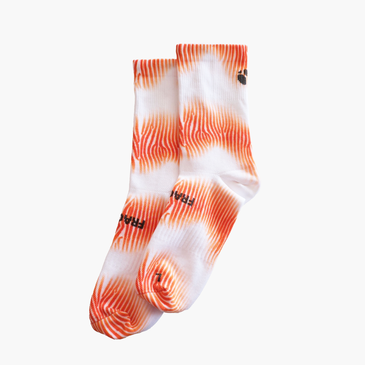 VELOCITY ORANGE Running Performance Socks Front