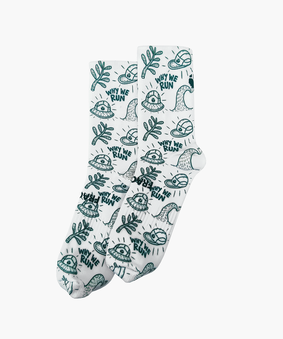 Fractel Sunny Coast performance running socks, front view