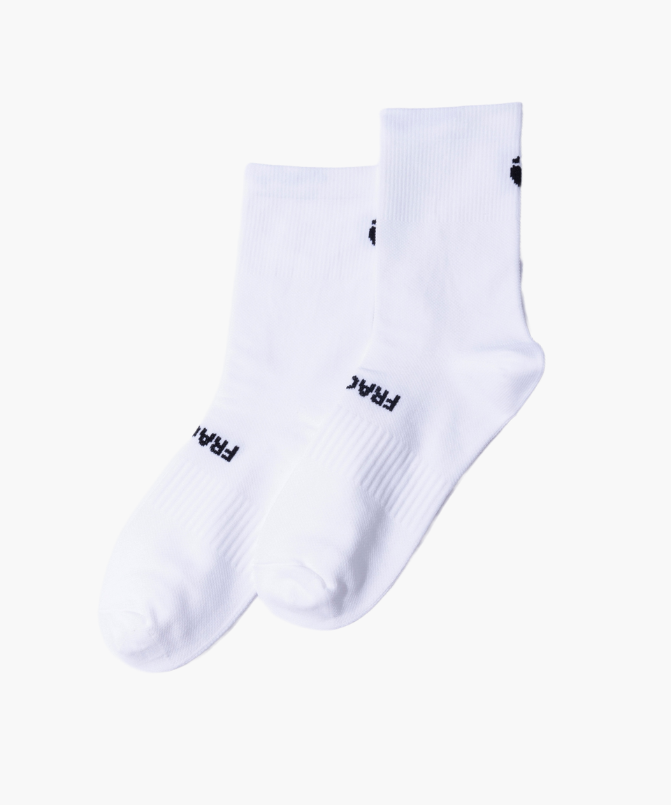 WHITE Performance Crew Socks, front view