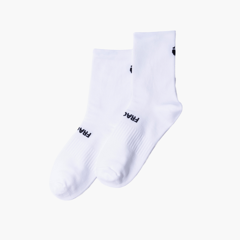 WHITE Performance Crew Socks, front view