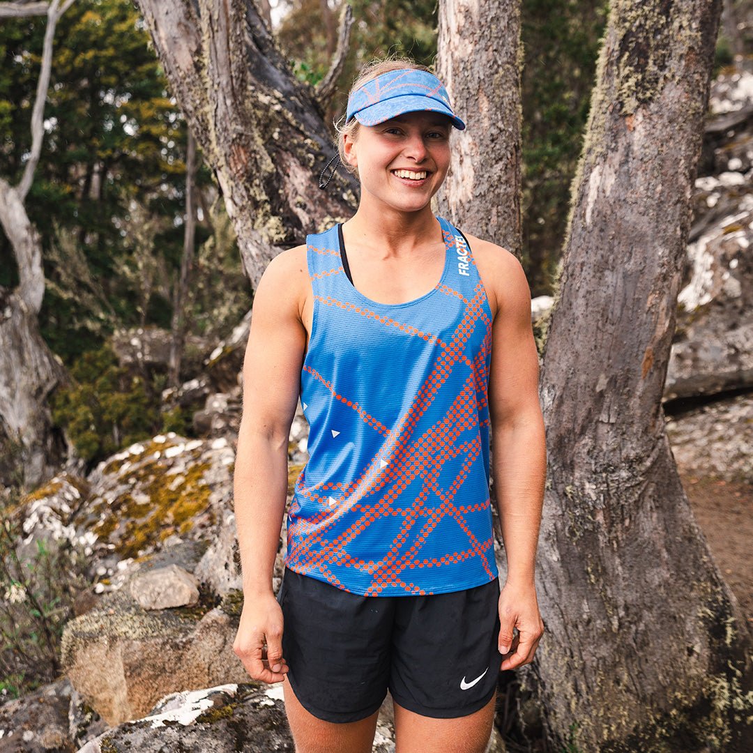 Women's V-CHAOS COBALT Race Singlet